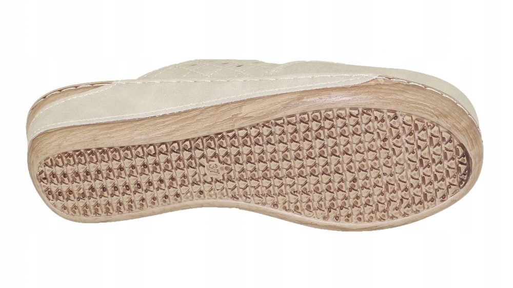 KLAPKI DAMSKIE LETNIE ZDROWOTNE PRZEWIEWNE Kolor beżowy