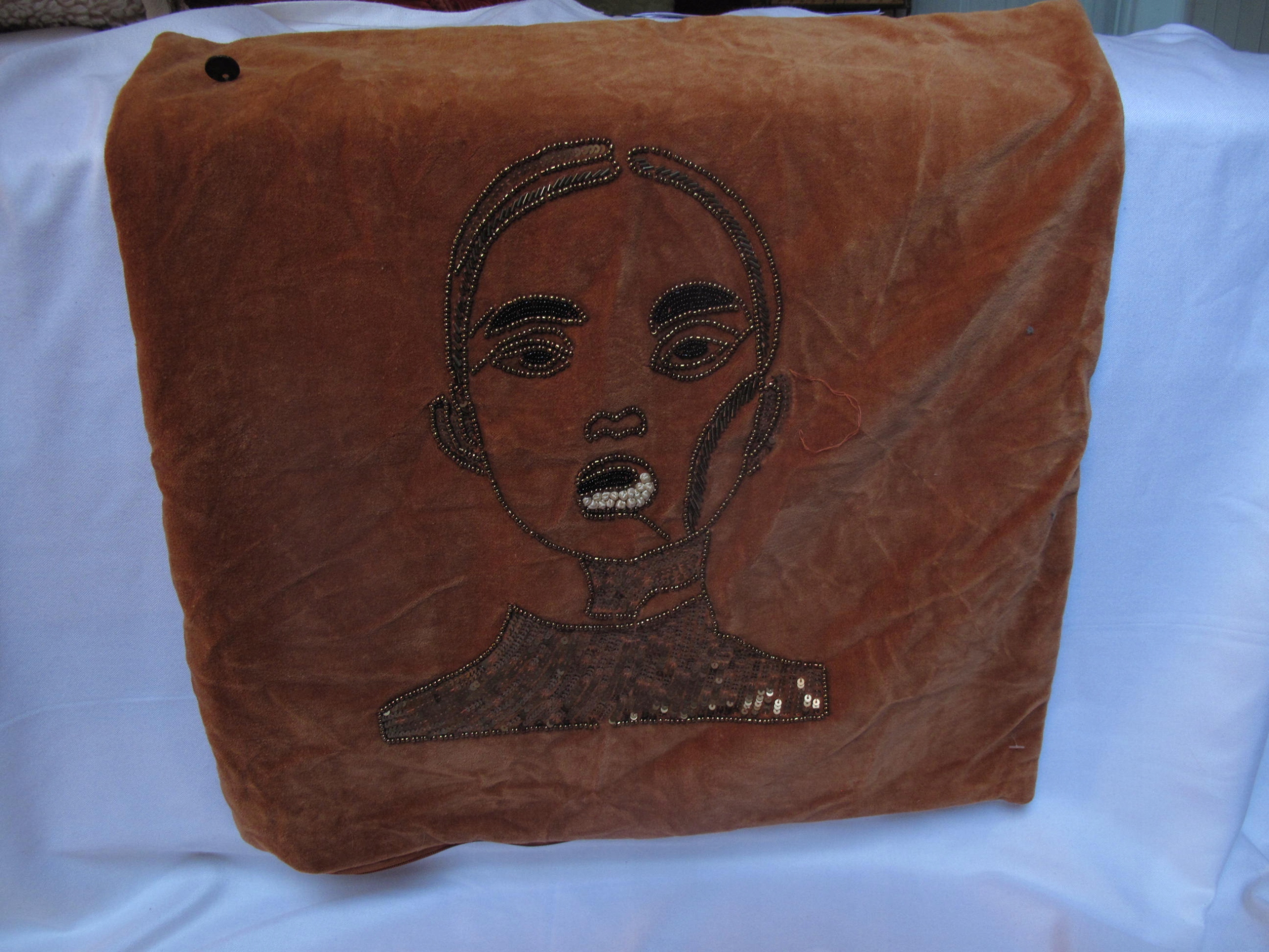 POSZEWKA AKSAMITNA Z OBRAZEM SYGNOWANE