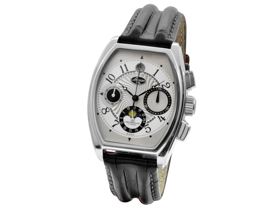 Hodinky Poljot Buran VM Tonneau Chrono Moon Phase 31679/ 2861591 Ss