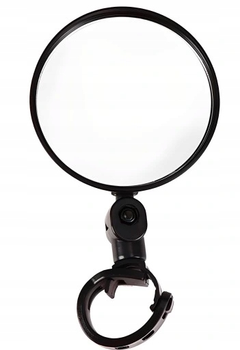 LUSTERKO ROWEROWE DO ROWERU NA KIEROWNICĘ WYPUKŁE OKRĄGŁE Kolor dominujący czarny