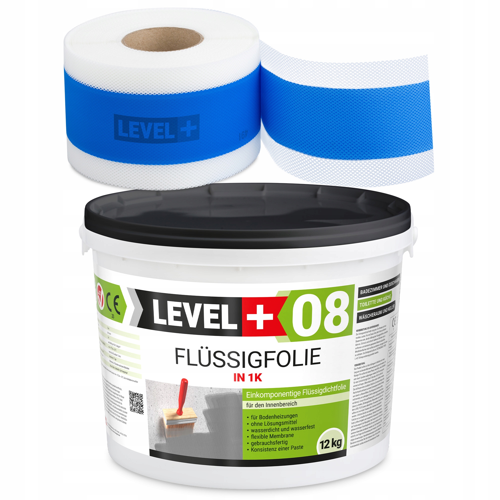 Hydroizolacja Zestaw Folia w Płynie 12kg Taśma 10m