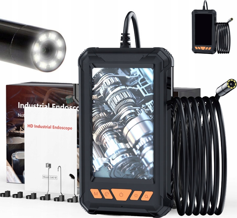 Endoskop Kamera Inspekcyjna Ekran 4.3" LCD 5m 8 Led 8mm Wodoodporna