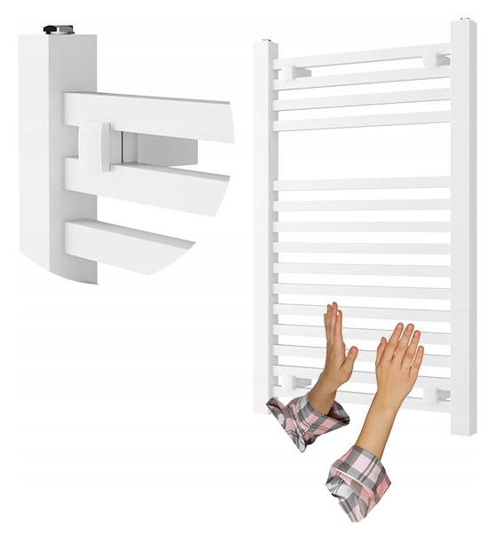 Koupelnový Radiátor Bílý Žebříkový 60x40 cm Kaloryfer Moderní Bergen