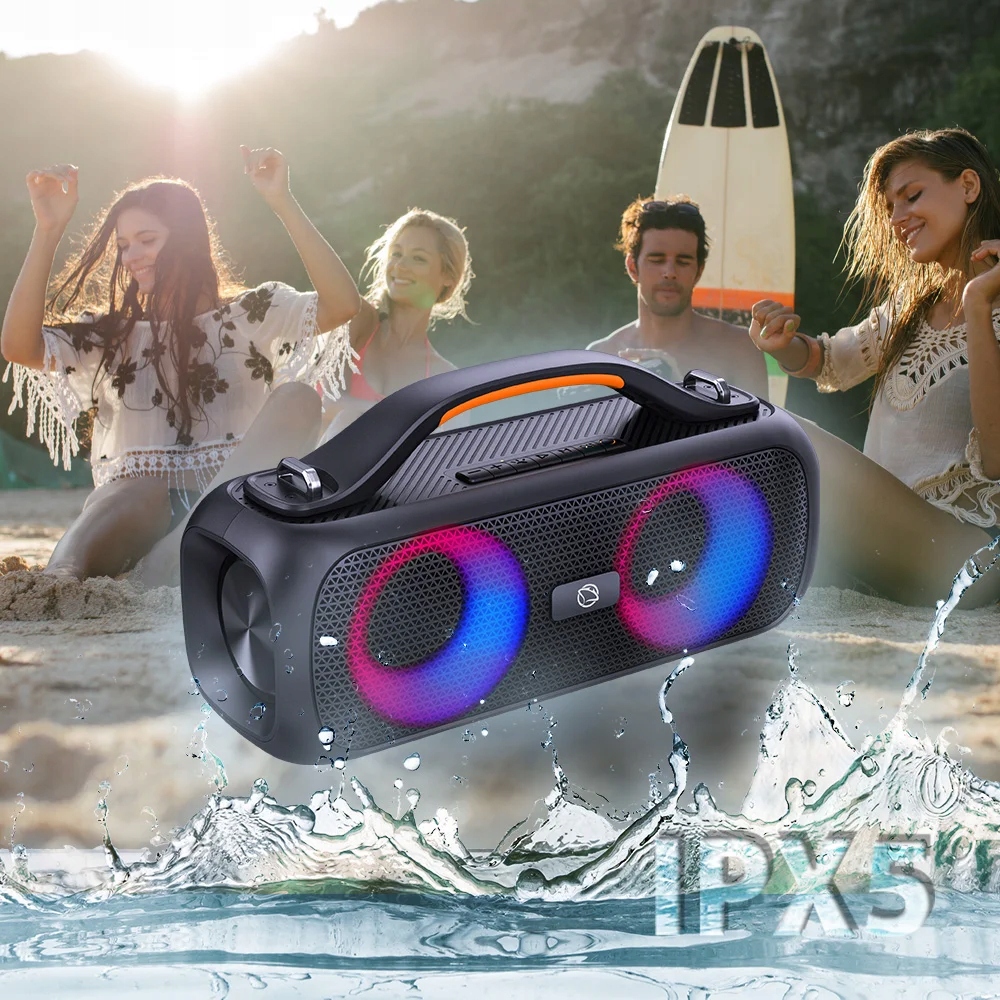 GŁOŚNIK BLUETOOTH MANTA SPK216 XBASS RADIO TWS asyst głos Zestaw SDHC 32GB Kolor czarny