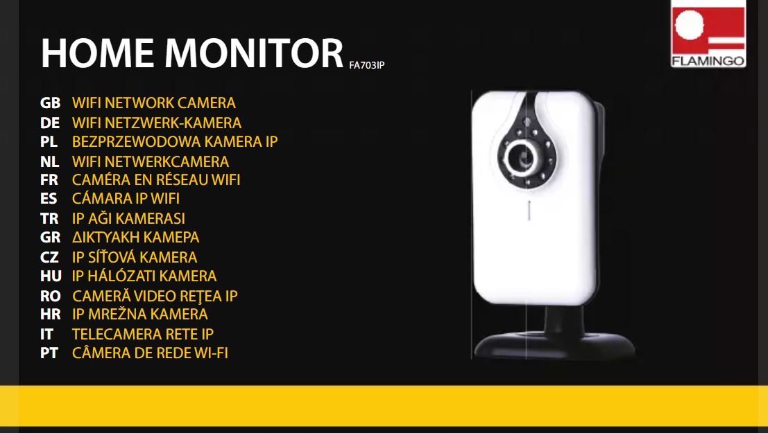 BEZPRZEWODOWA KAMERA WEWNĘTRZNA plug & play LAN/WIFI FA703 IP w nocy do 8m Model FA703IP