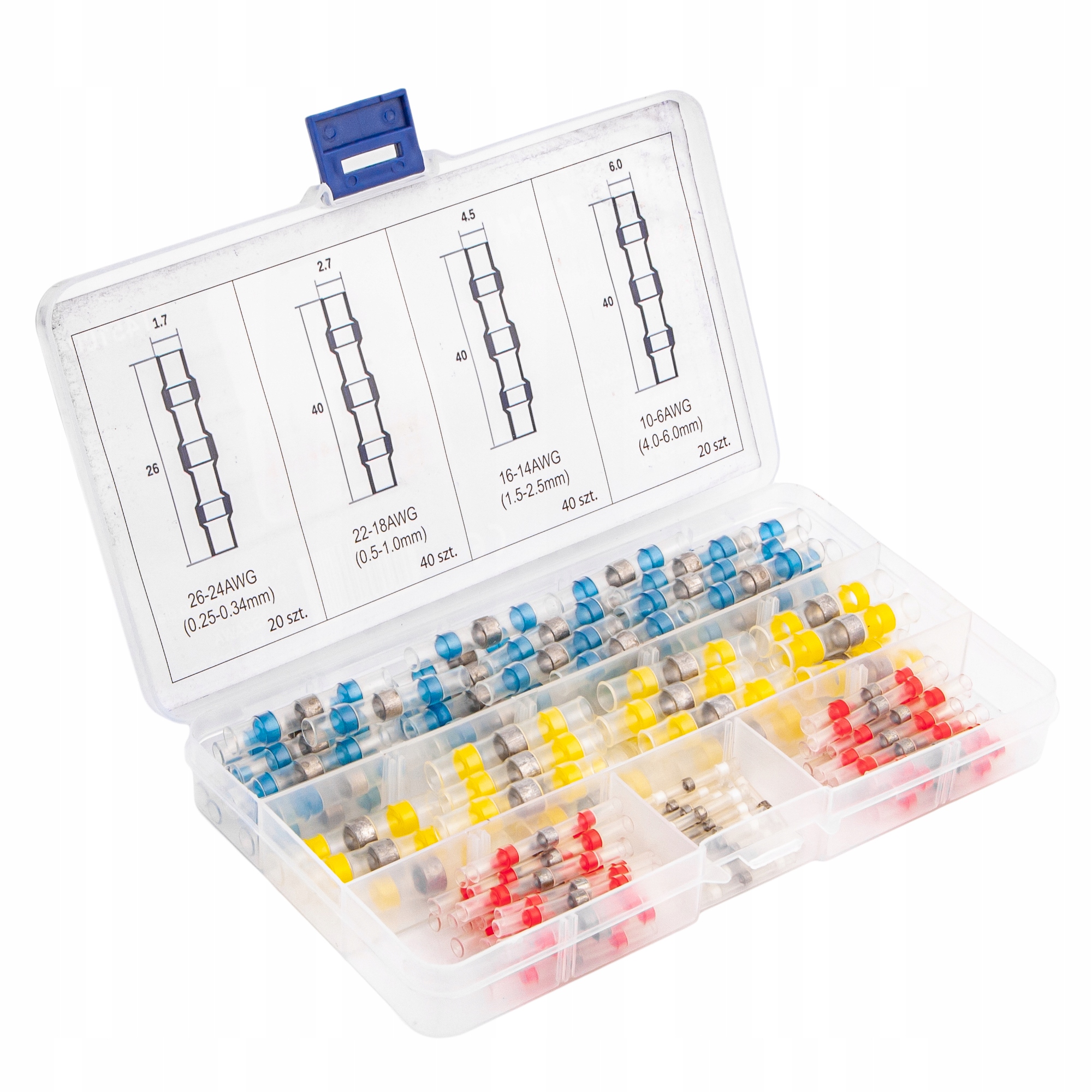 ZŁĄCZKI RURKI KOSZULKI TERMOKURCZLIWE Z CYNĄ 120sz Model 45100