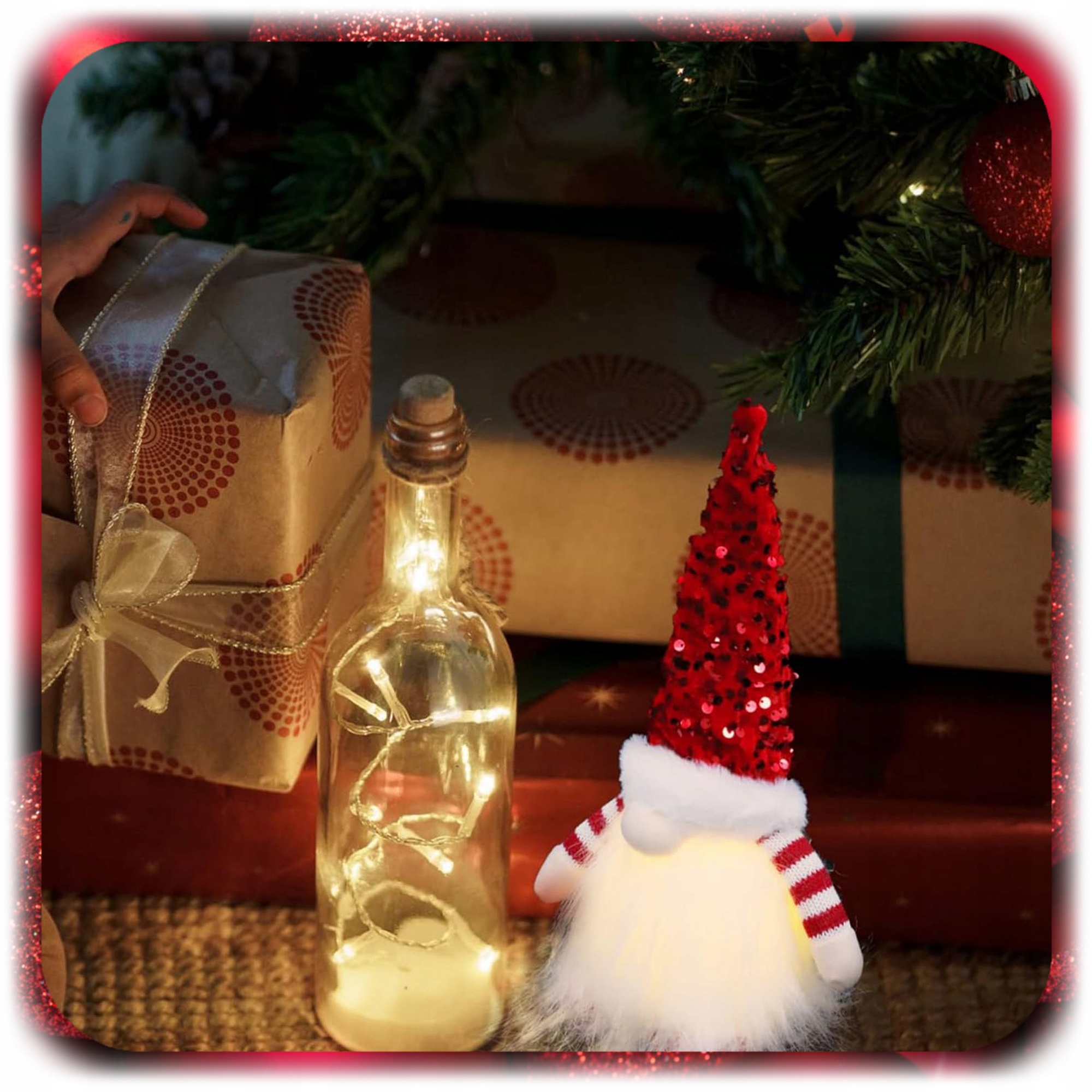 SKRZAT ŚWIĄTECZNY KRASNAL MIKOŁAJ GNOM ŚWIĘTA OZDOBA ŚWIECĄCY LED 2 SZTUKI Szerokość produktu 17 cm