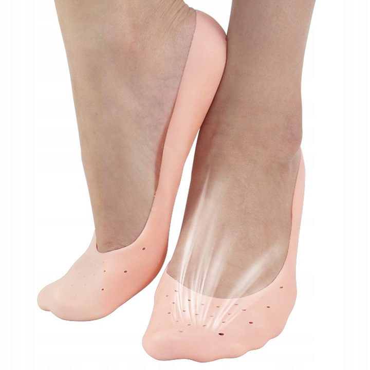 SILIKONOWE SKARPETKI STOPKI NA NOC WIELORAZOWE SPA DLA STÓP NA STOPY PIĘTY