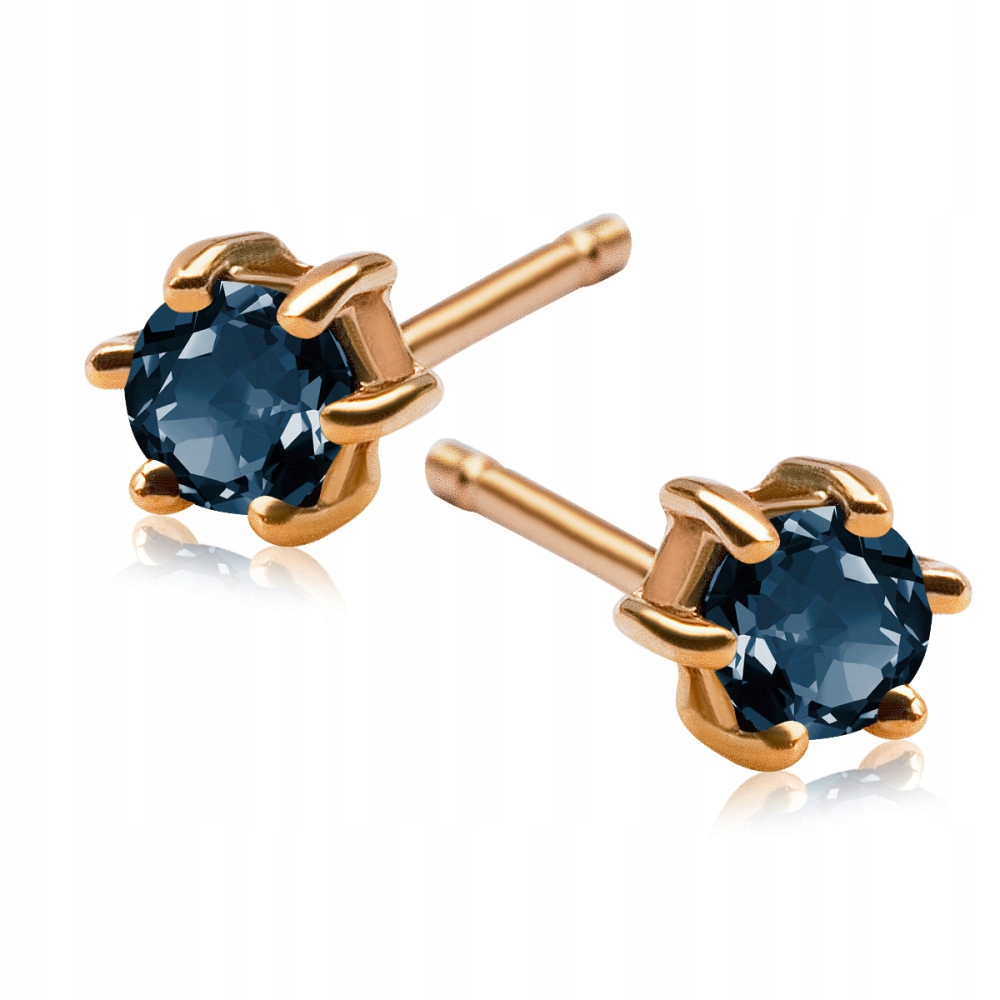 Złote Kolczyki z Szafirem KZ08161 Verona Jewellery