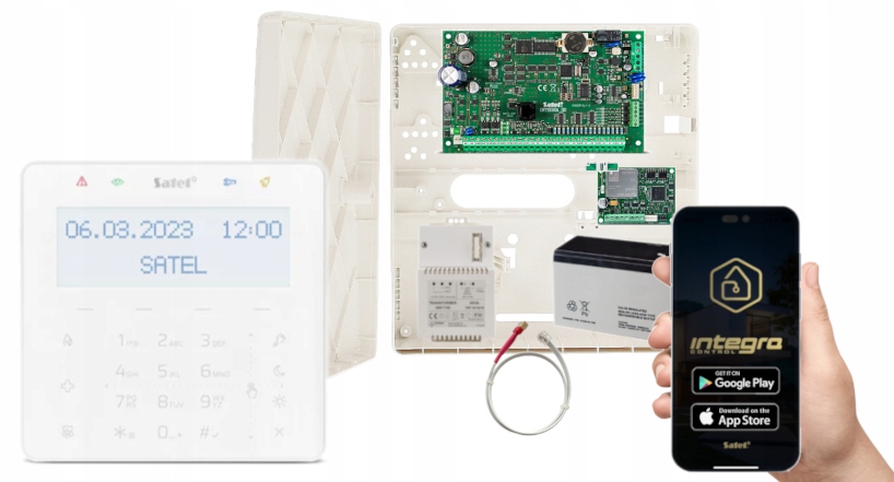 System Alarmowy Integra 32 Satel Akumulator Gsm Lte Manipulator LCD Dotyk