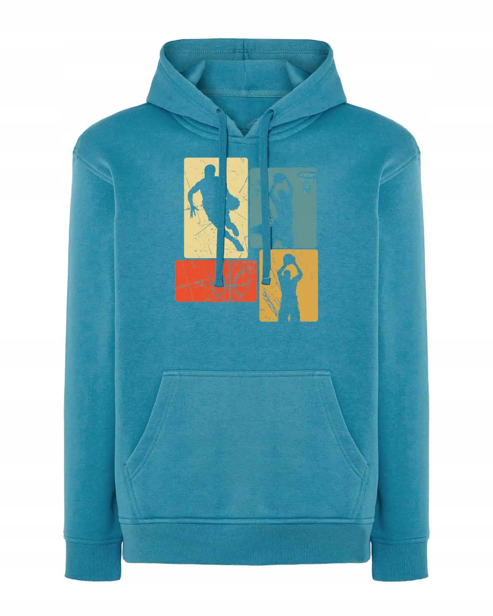 Sportovní Trénink Mikina Nba Retro Basketball Blue Basketbal