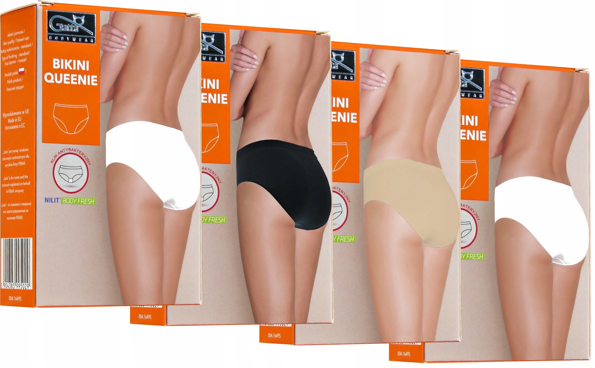 

4 szt Gatta Zestaw Damskie Figi Queenie Bikini r.L