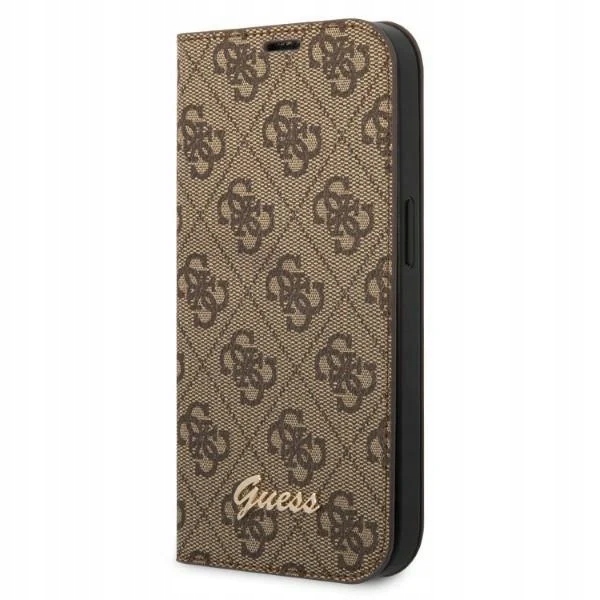 Pouzdro Guess GUBKP14XHG4SHW pro Apple iPhone 14 Pro Max hnědá/brown book 4G Vin