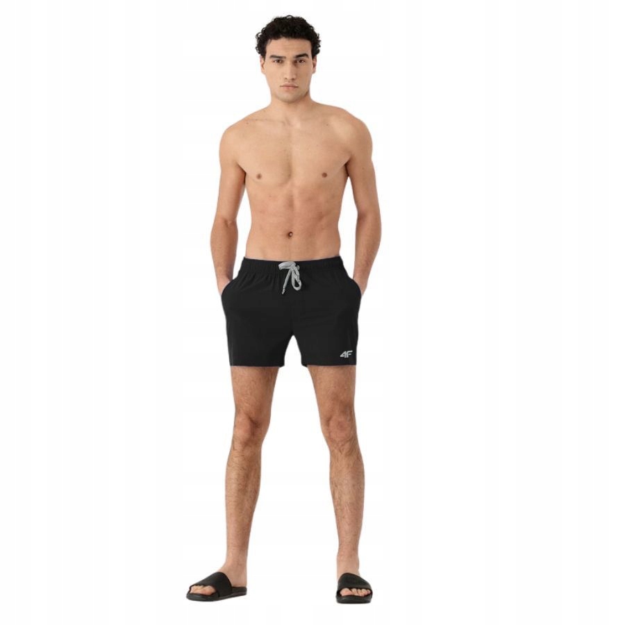 SPODENKI MĘSKIE 4F SZORTY KĄPIELÓWKI SPORTOWE NA BASEN PLAŻOWE Kolor czarny