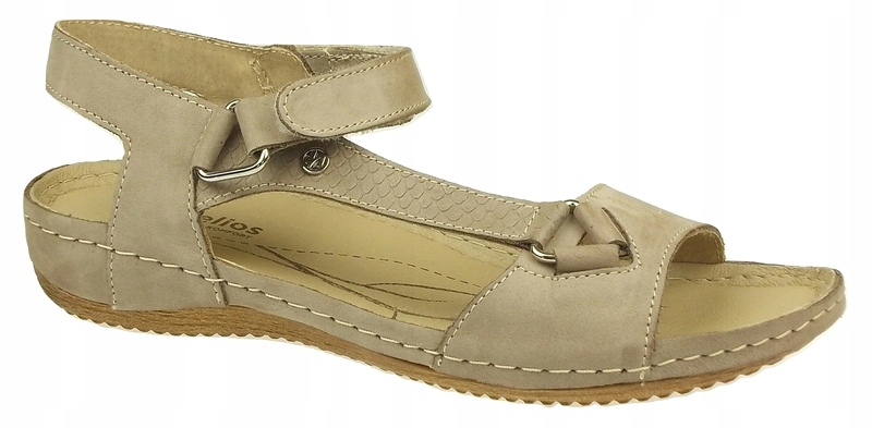 Dámské kožené sandály Helios Lehké Pohodlné Béžové 38