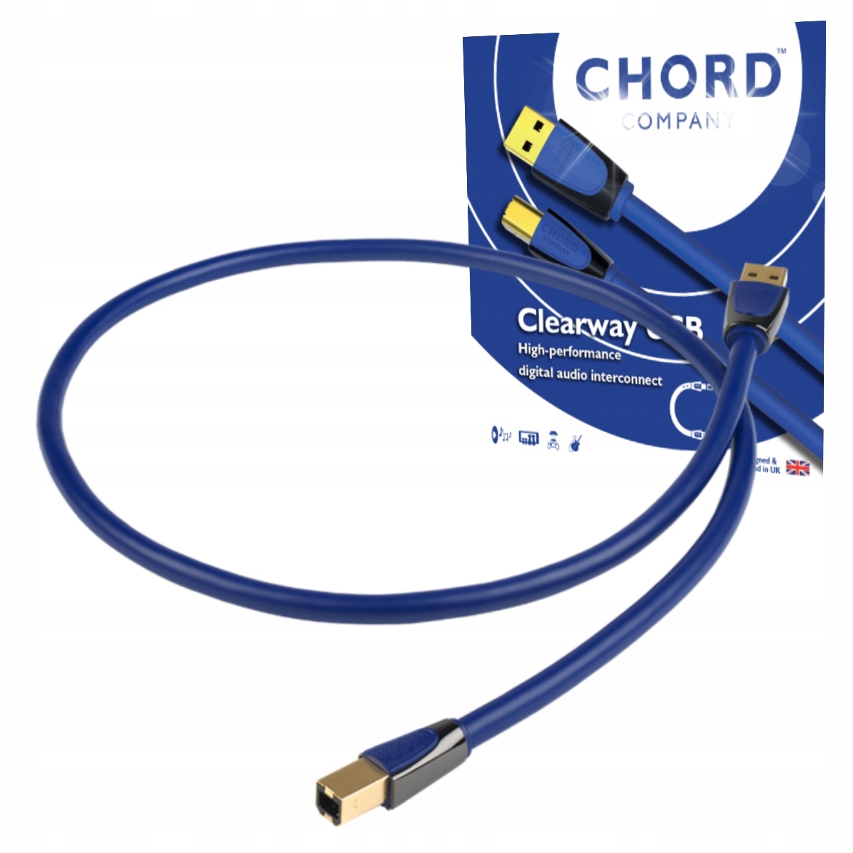 KABEL USB-A - USB-B DO DAC STREAMERA INTERFACE CHORD CLEARWAY USB A-B 5m