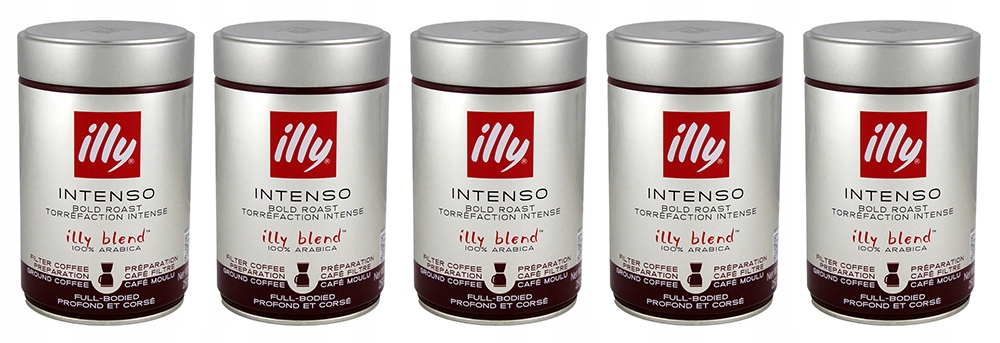 Kawa mielona Illy Intenso Filter filtrowana przelew puszka 250g (5 szt.)