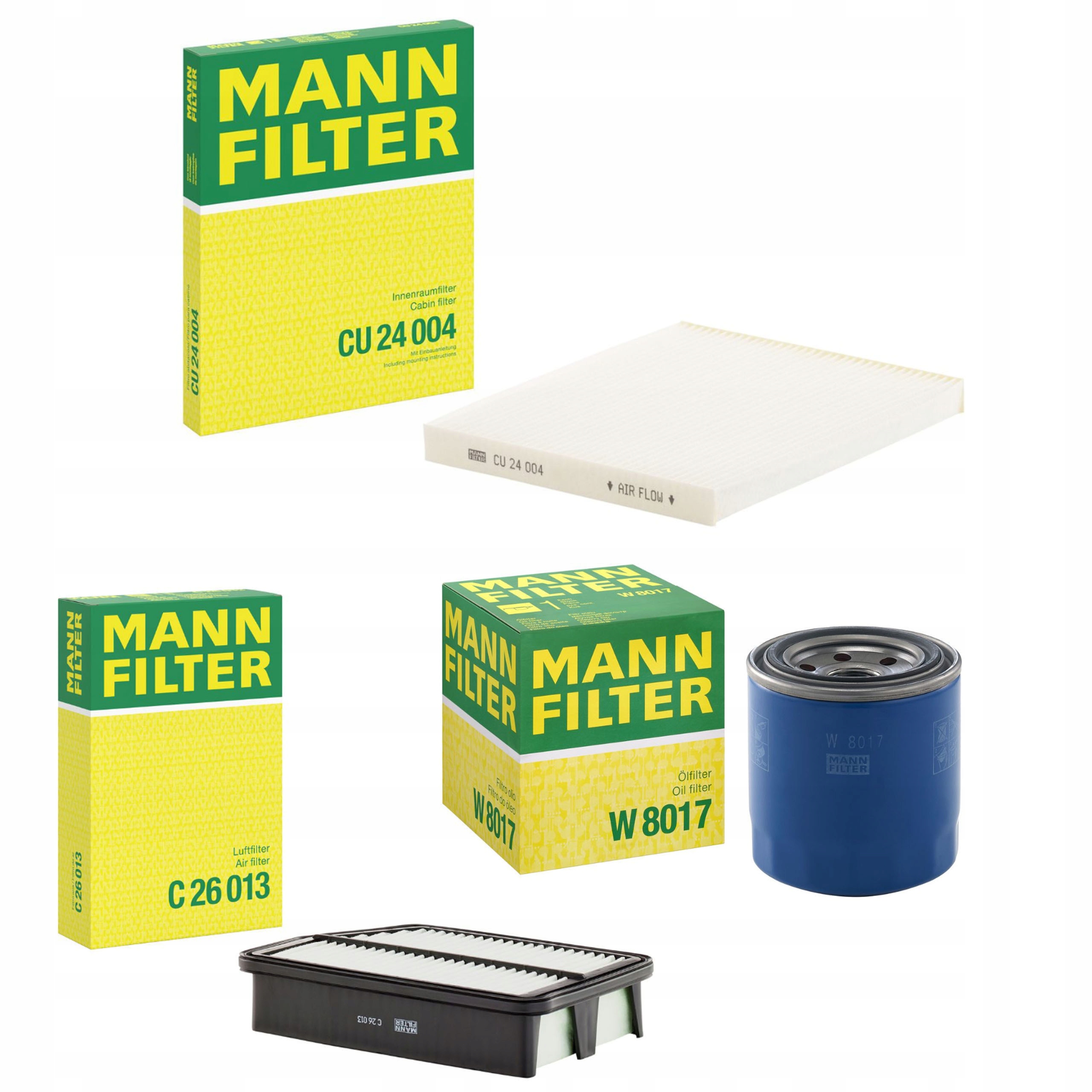 Mann-Filter CU 24 004 Filtr, wentylacja przestrzeni pasażerskiej + 2 inne produkty