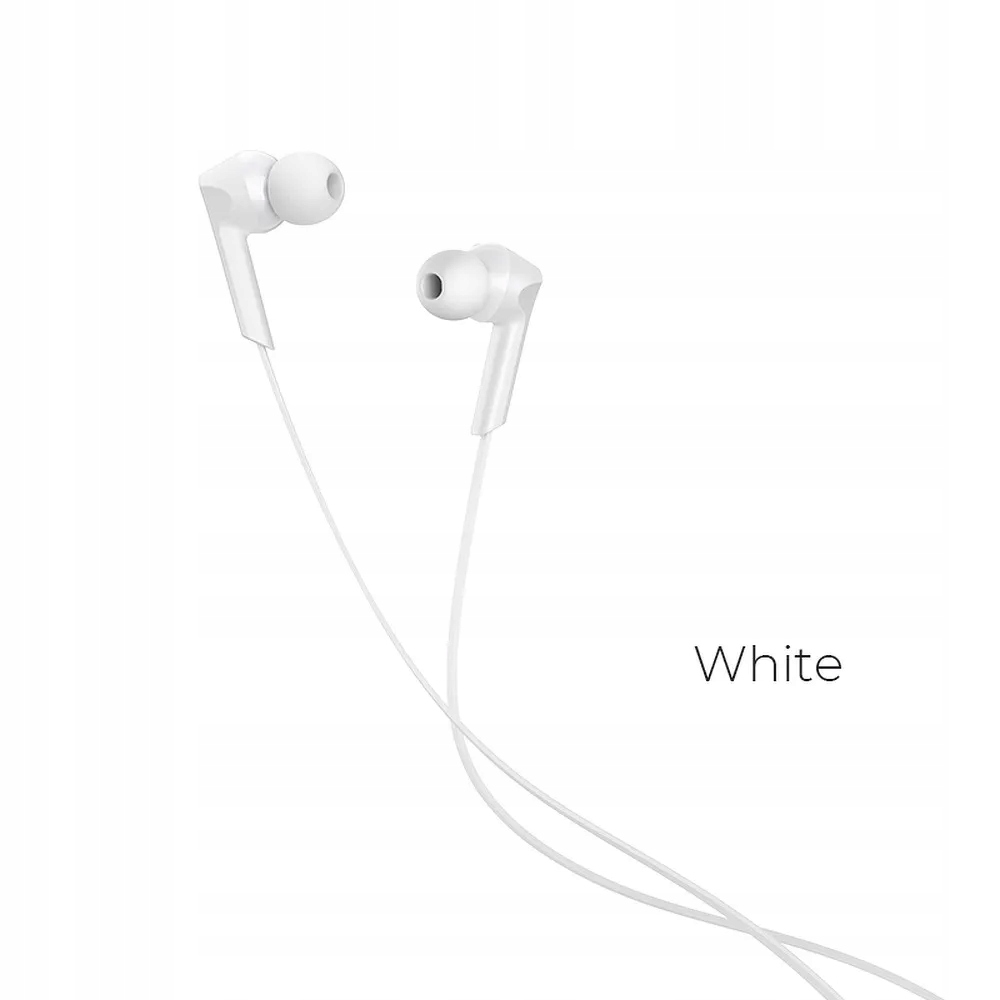 Hoco słuchawki przewodowe Jack 3,5 mm z mikrofonem M72 białe
