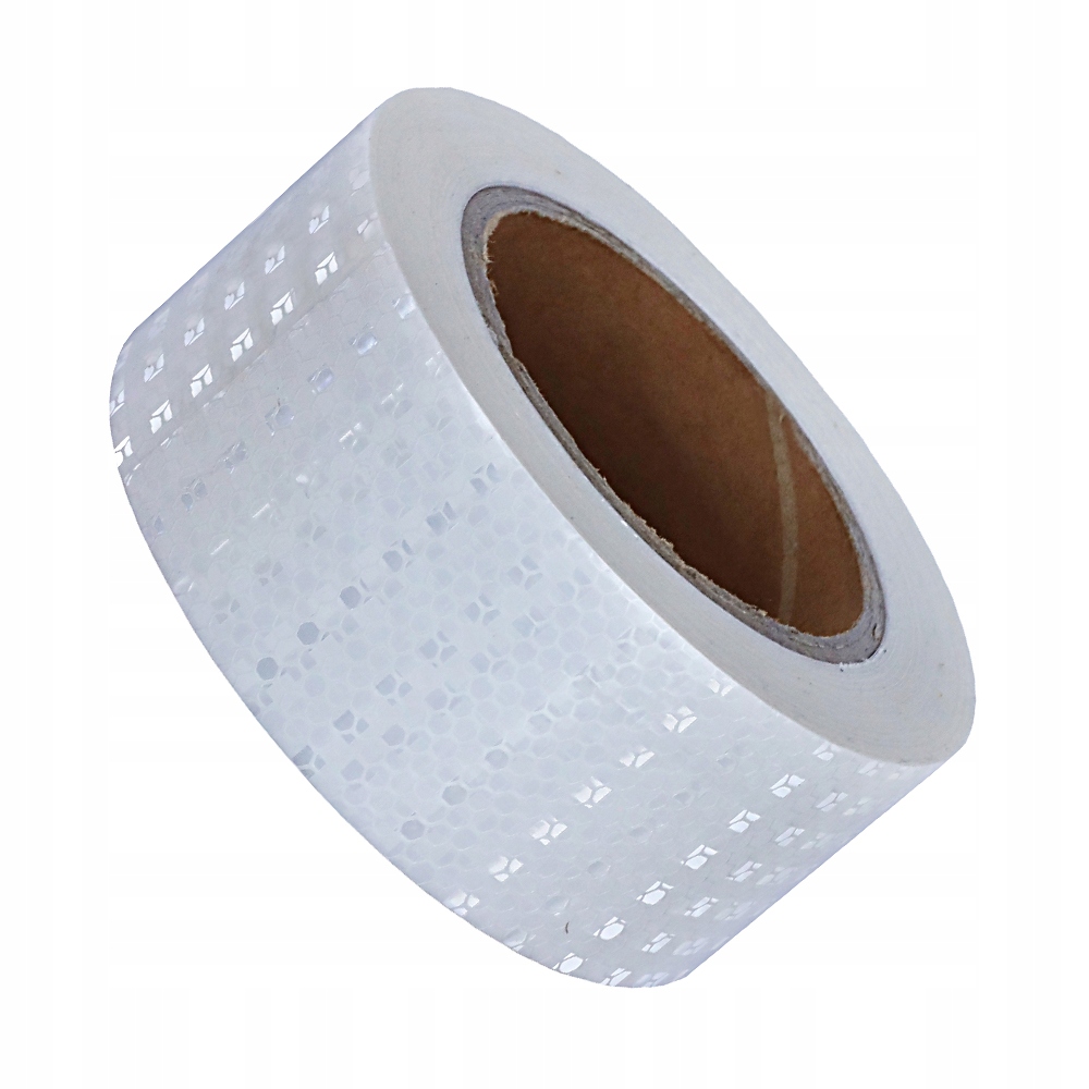 TAŚMA ODBLASKOWA BIAŁA SAMOPRZYLEPNA 25M X 5CM Marka Tryton
