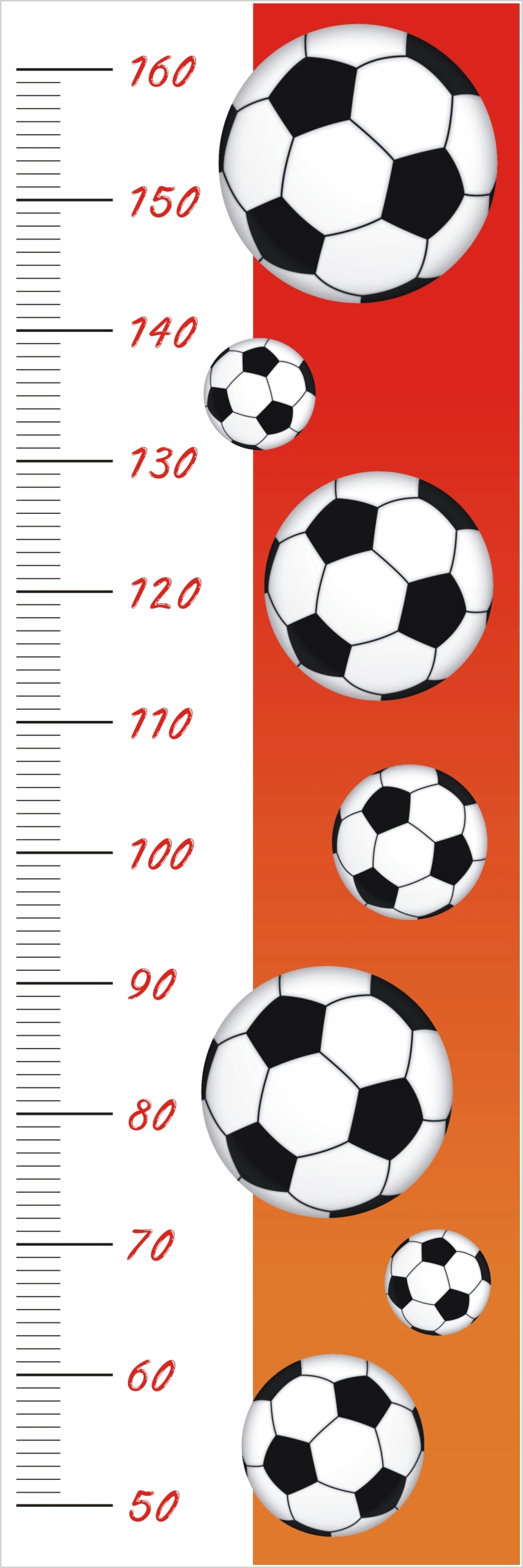 Naklejka MIARKA WZROSTU PIŁKI