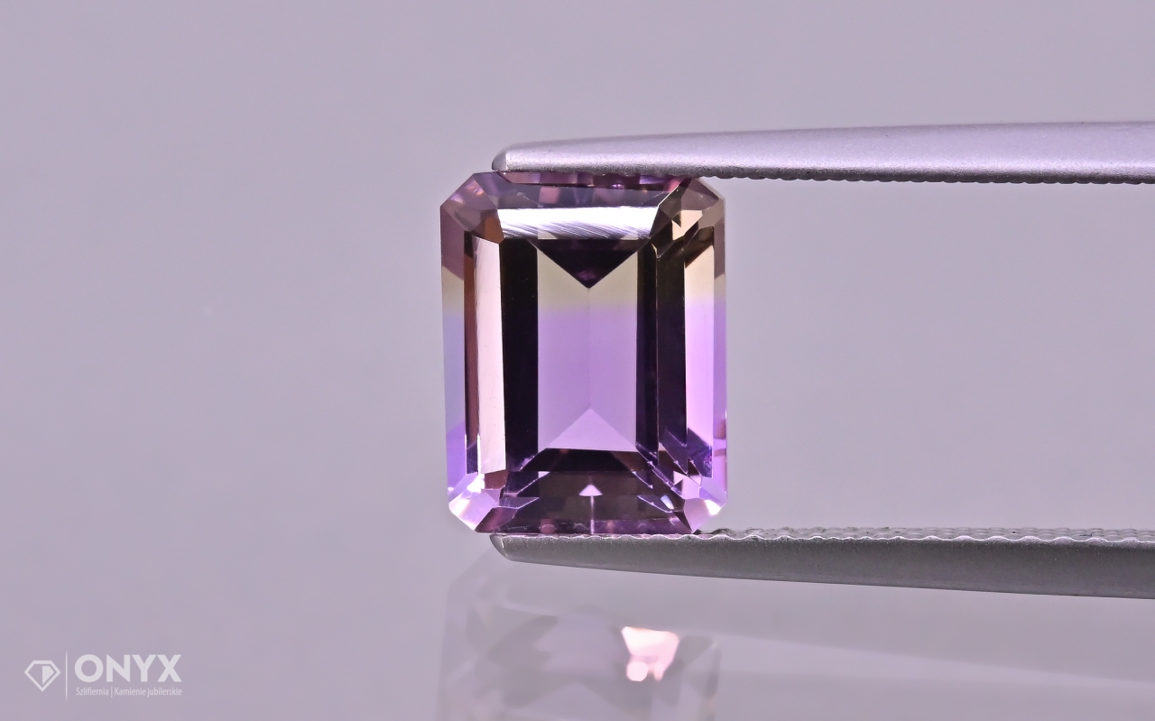 Ametrin fazetovaný oktagon 10x8 mm