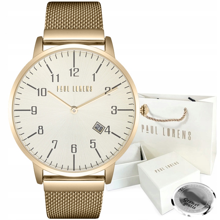 Dámské hodinky Paul Lorens Kadoma – datumovka – ideální dárek Box Gravírování