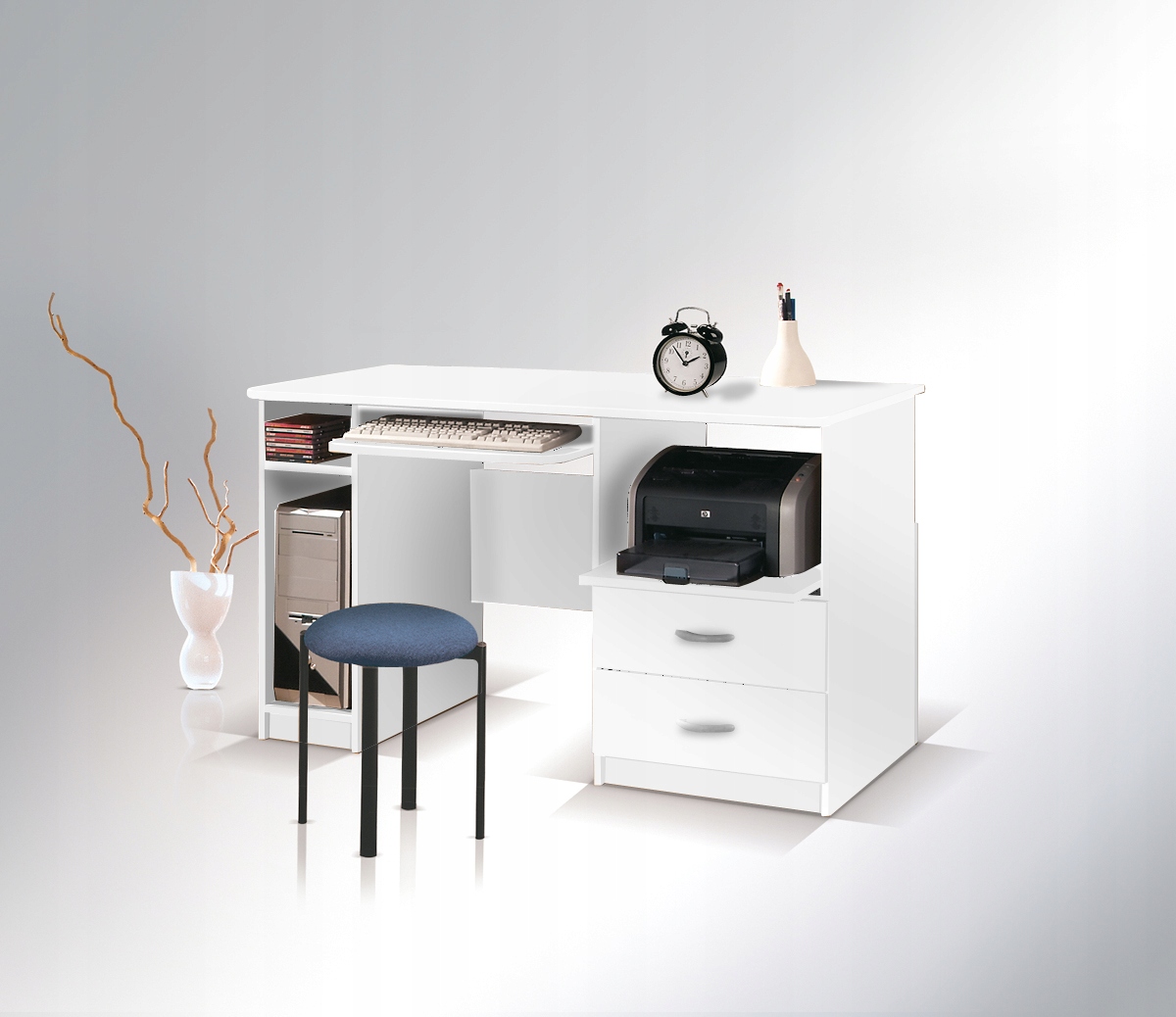 Biurko komputerowe szkolne DUŻE funkcjonalne