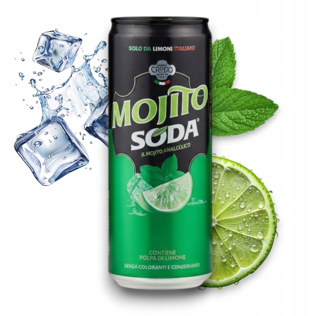 Zestaw 24 Szt: Lemon Soda Mojito 330ml Fondi Di Crodo Napój Włoski