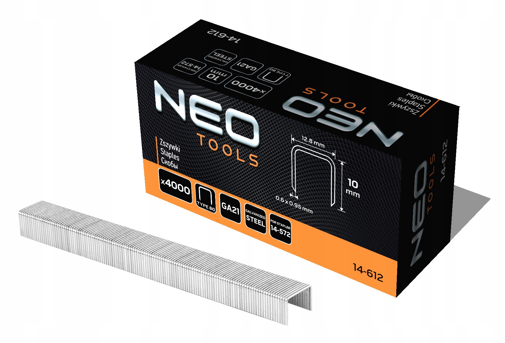 

Neo Zszywki Tapicerskie TYP80 GA21 dł.10mm 4000szt