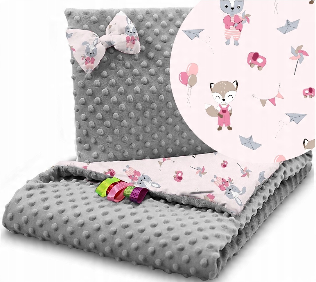 

Kocyk Minky 75x100 Kołderka Poduszka Babymam