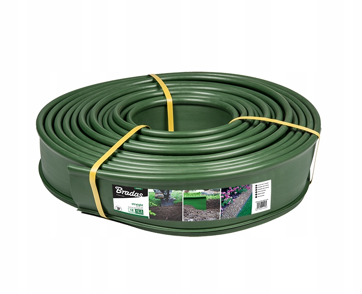 Bradas Obrubník rovný 18 m x 12,5 cm zelený