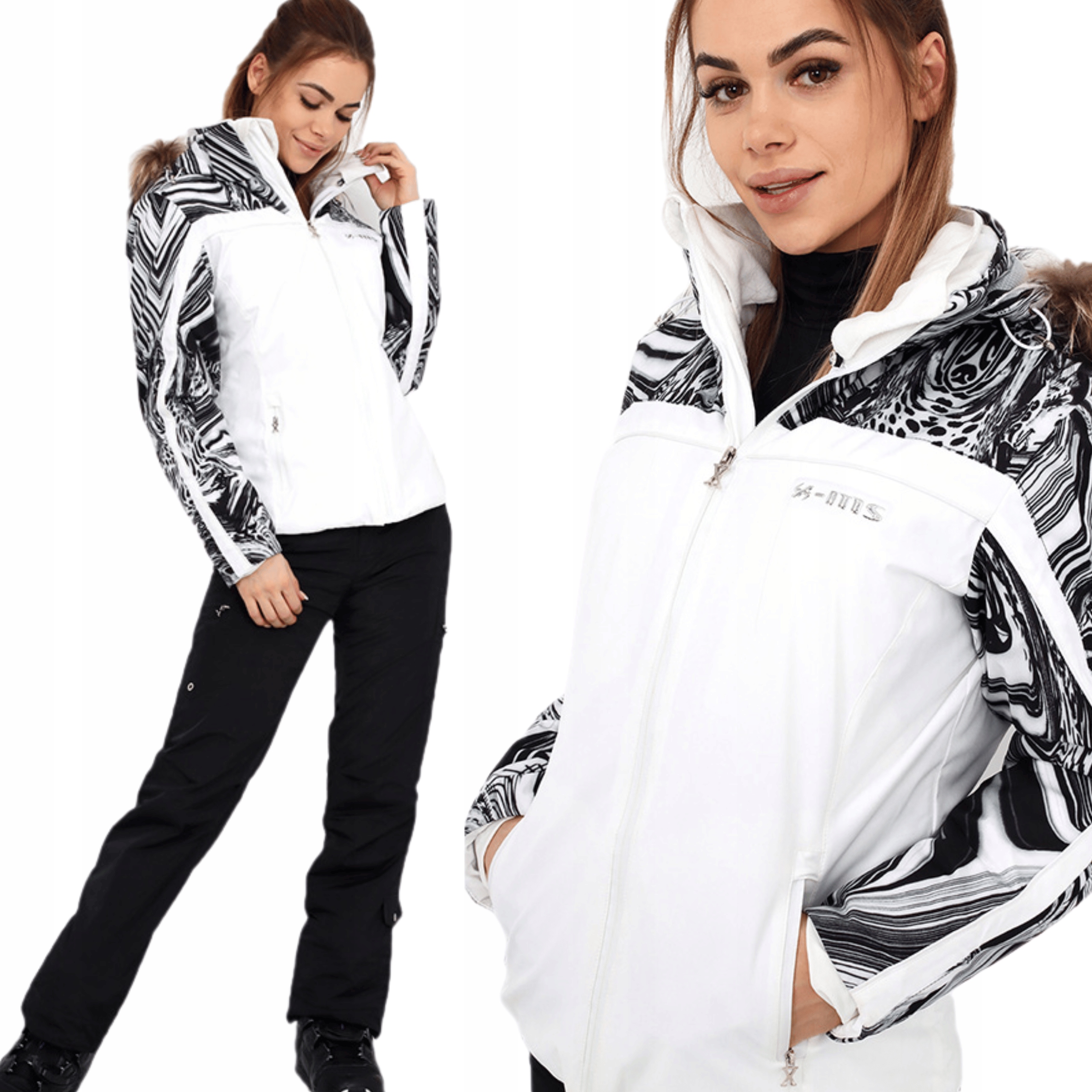 Kurtka Damska Softshell Windstopper Kaptur Rozpinana Biał Czar U 42 XL 101