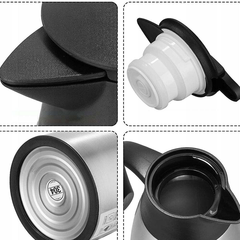 TERMOS KONFERENCYJNY DZBANEK DO KAWY STOŁOWY 2L Kolor srebrny