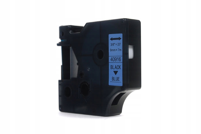 Taśma JetWorld Zamiennik Dymo D1 Czarny na Niebieskim 9mm x 7m LM100 , LM1