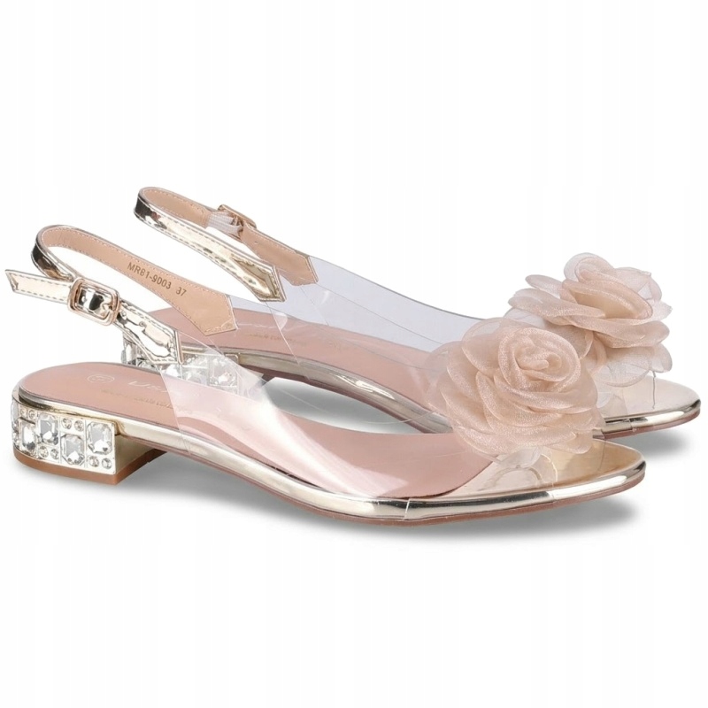 Dámské transparentní sandály D&a S.Barski MR61-9003 Gold zlaté Vel. 38