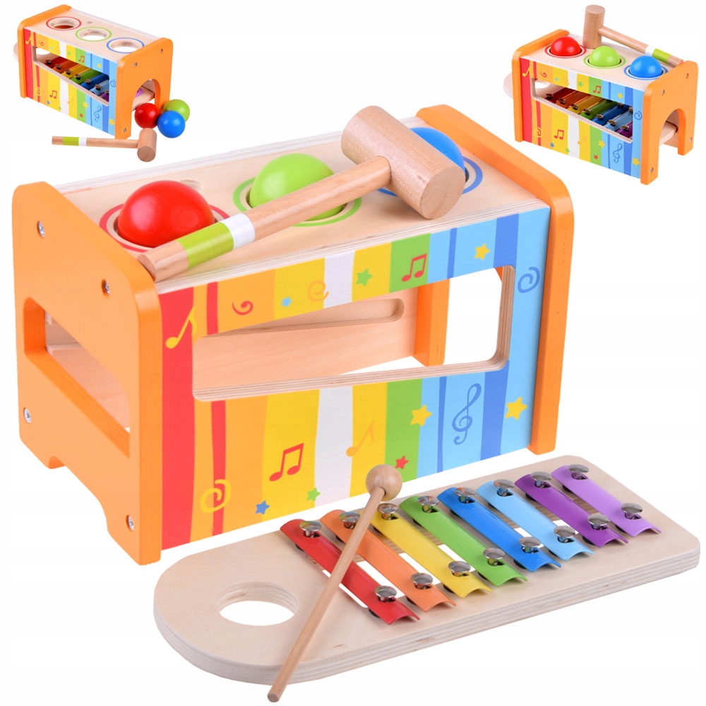 

Drewniane Cymbałki dla dziecka młoteczek IN0153