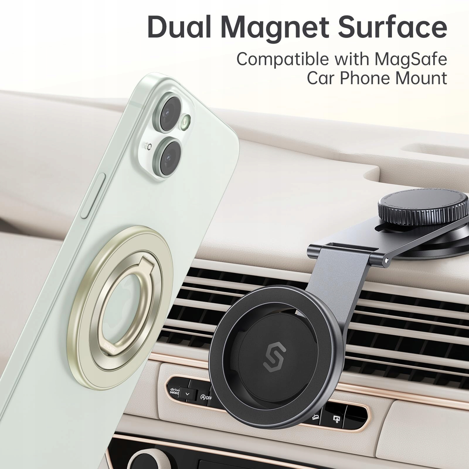 SYNCWIRE Magnetyczny Uchwyt MagSafe Do iPhone/Android Żółty — miniatura 3