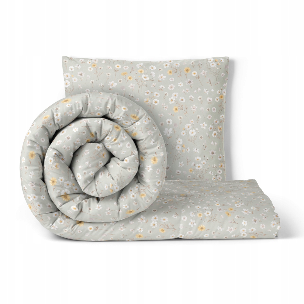 Povlečení 140x200 cm, 70x80 cm, 140 g/m2, bavlna 100% polní mix Mini Zeleň