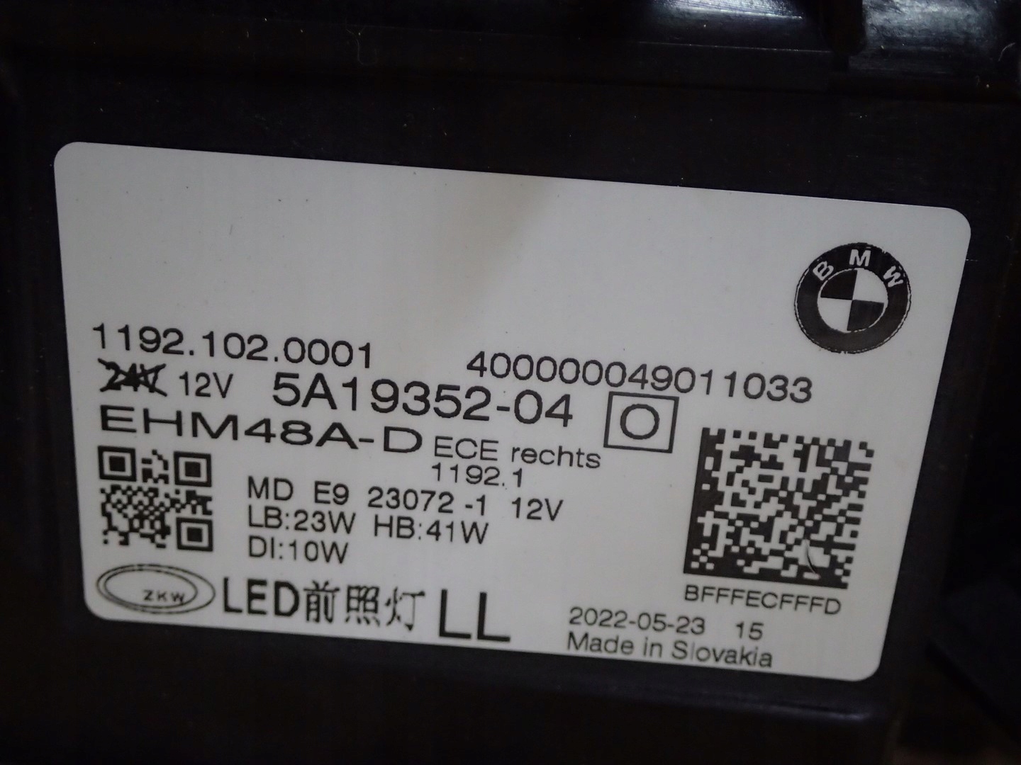 light right right FULL LED BMW 4 G22 G23 5A19352