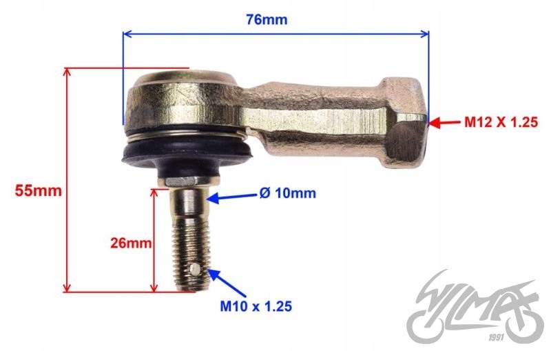 KOŃCÓWKA DRĄŻKA KIEROWNICZEGO R ATV wersja B Numer katalogowy części WZMOTO.PL MSRCR9416.45957