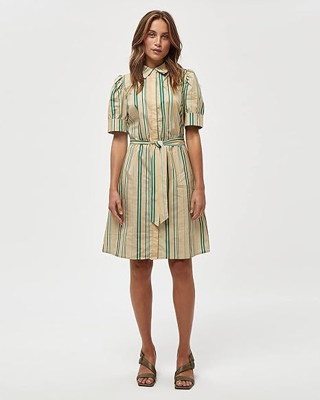 Minus Šaty S Páskem A Potiskem, Pruhy 36 6FA