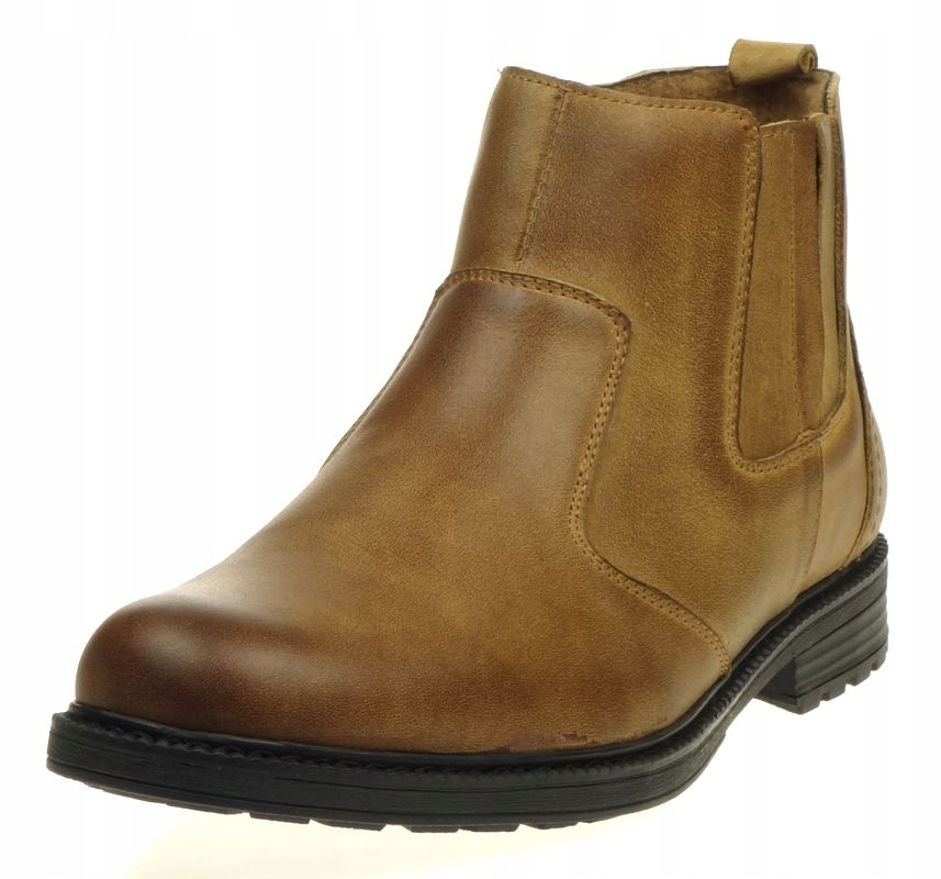 

Buty Zimowe Kozaki American Club Trzewiki Skóra 45