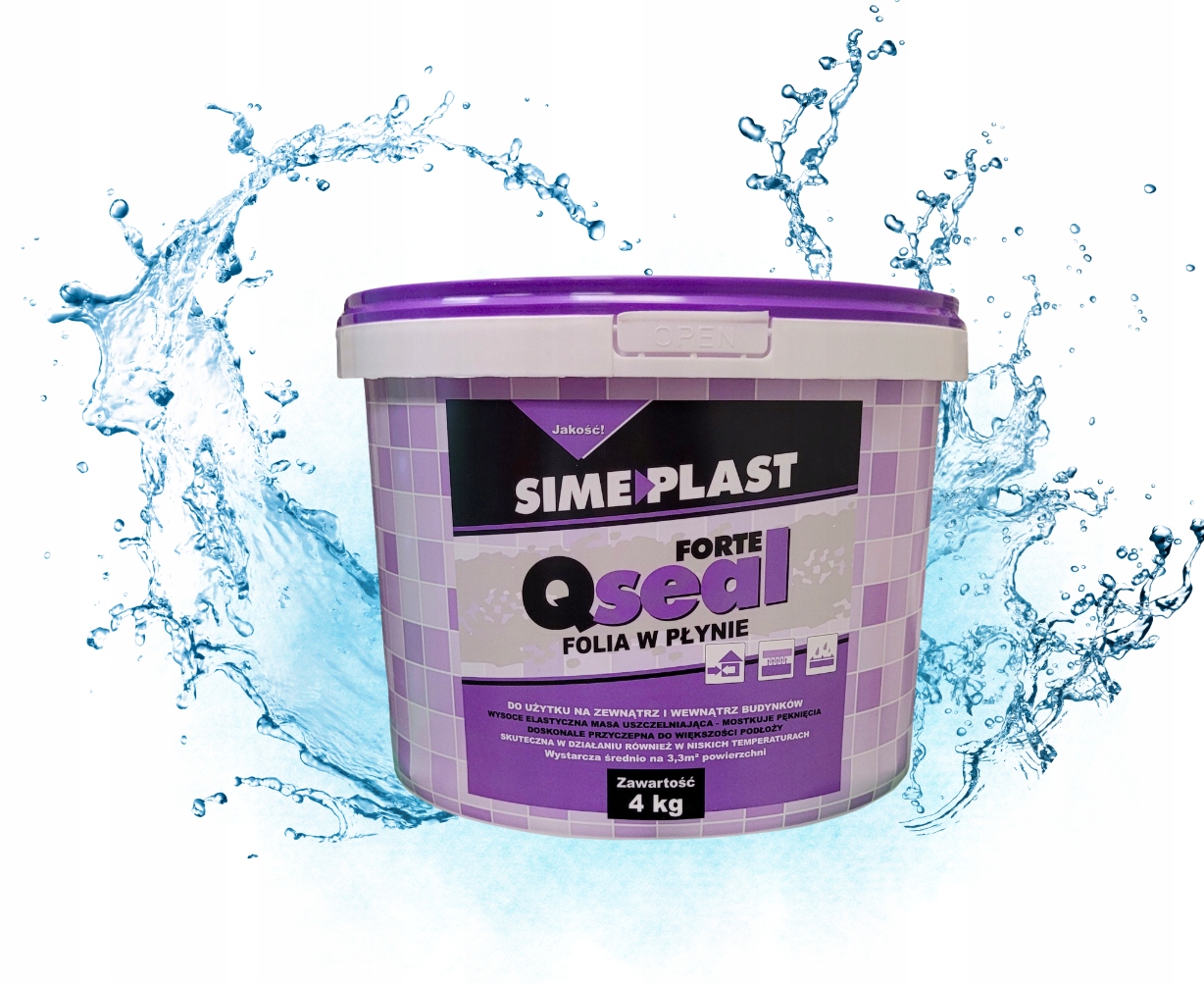 FOLIA W PŁYNIE DO HYDROIZOLACJI GOTOWA 4KG DO WNĘTRZ I NA ZEWNĄTRZ QSEAL
