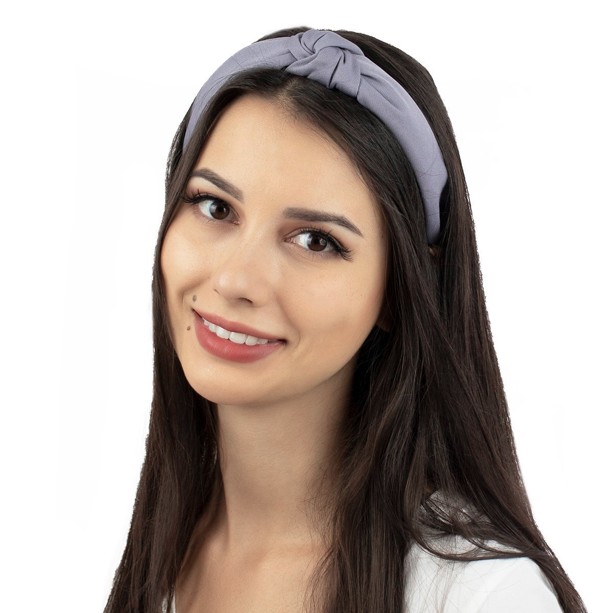 

Opaska Do Włosów szara Turban Węzeł bowknot