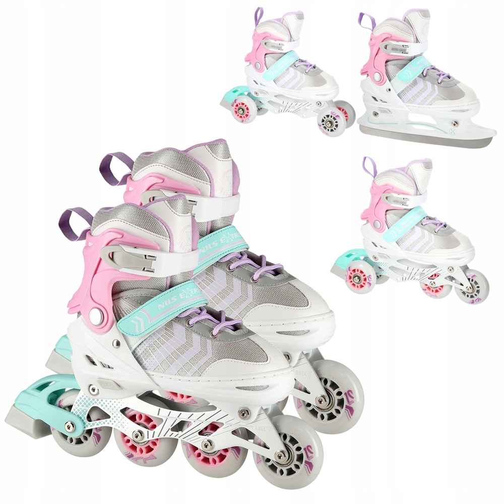 Kolečkové Brusle 4v1 Brusle 2v1 Kolečkové Brusle Rekreační Brusle Na Led Kolečkové Brusle nastavitelné pro dítě