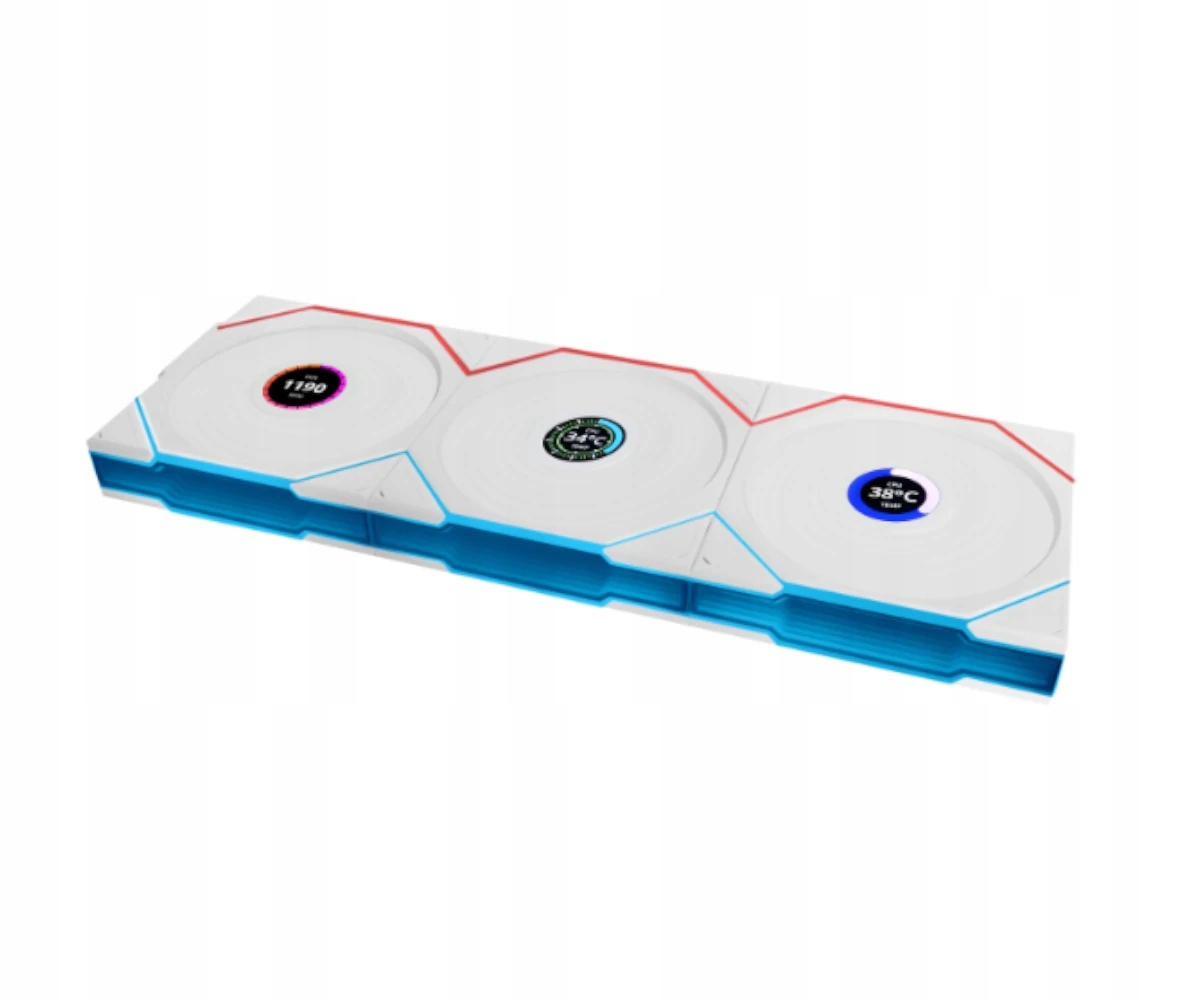 Zestaw wentylatorów Lian Li Uni Fan Tl Wireless LCD Reverse White 3x120mm
