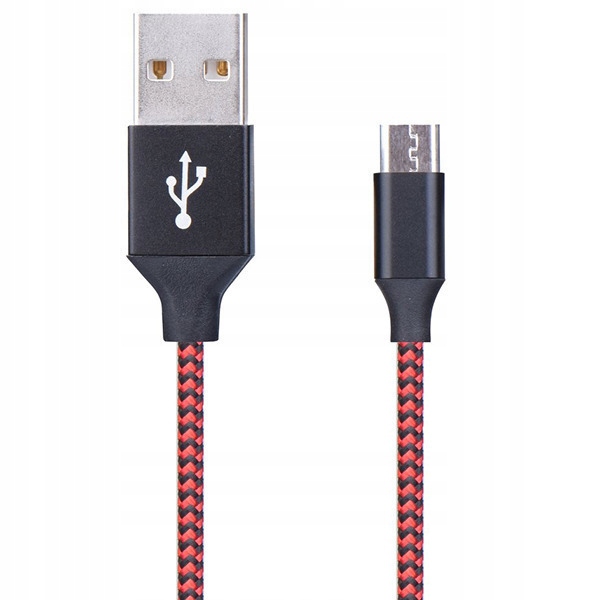

Kabel Nylon Z Usb Na Micro Usb 1M Czerwony