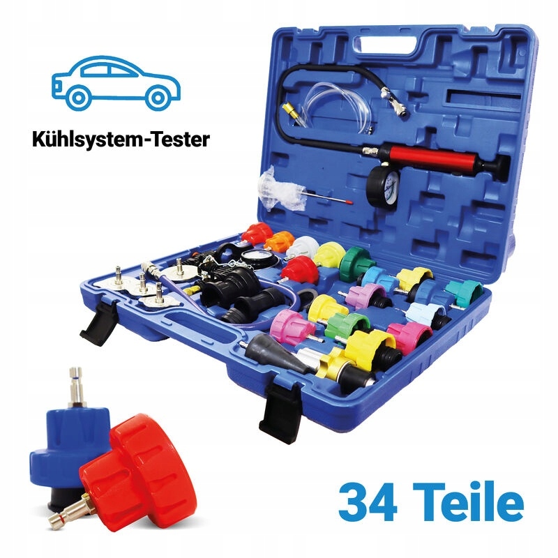 Sada 34 dílů tester chladicího systému pro tlakový chladič