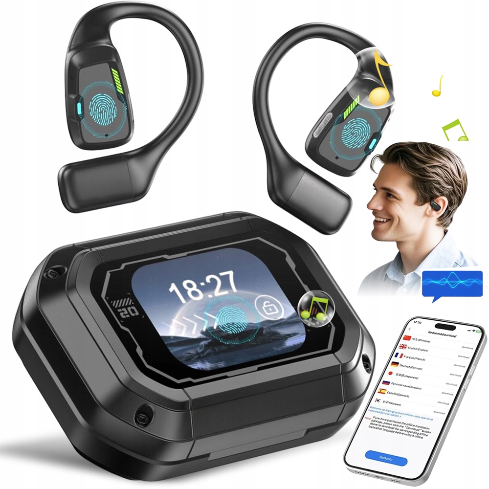 Słuchawki Tłumaczące 5 Eq Mode Bluetooth 5.4 Do Spotkań